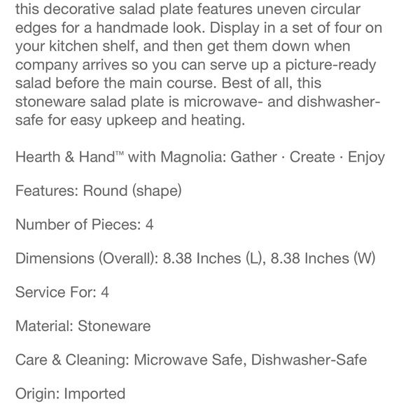 HEARTH&HAND salad plate CREAM - Picture 5 of 5